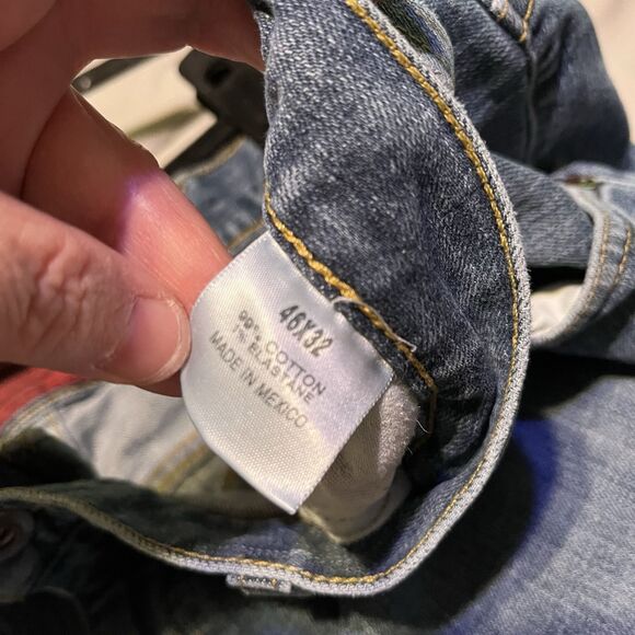 Foundry Jeans Blue Relaxed Straight Stretch Denim Mens Size 46x32 - Picture 9 of 13